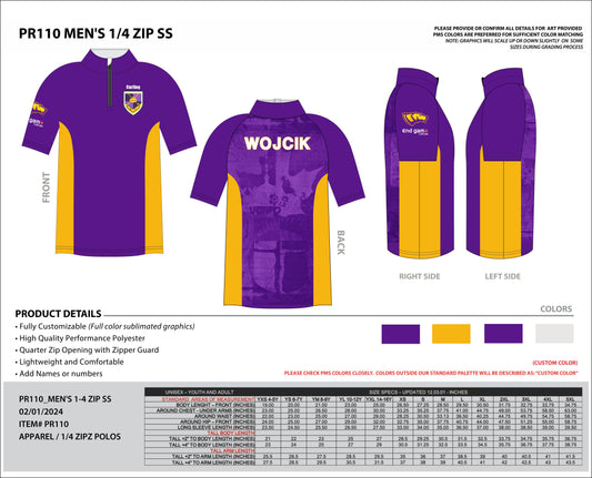UWSP Curling 1/4zip Jersey | Short Sleeve